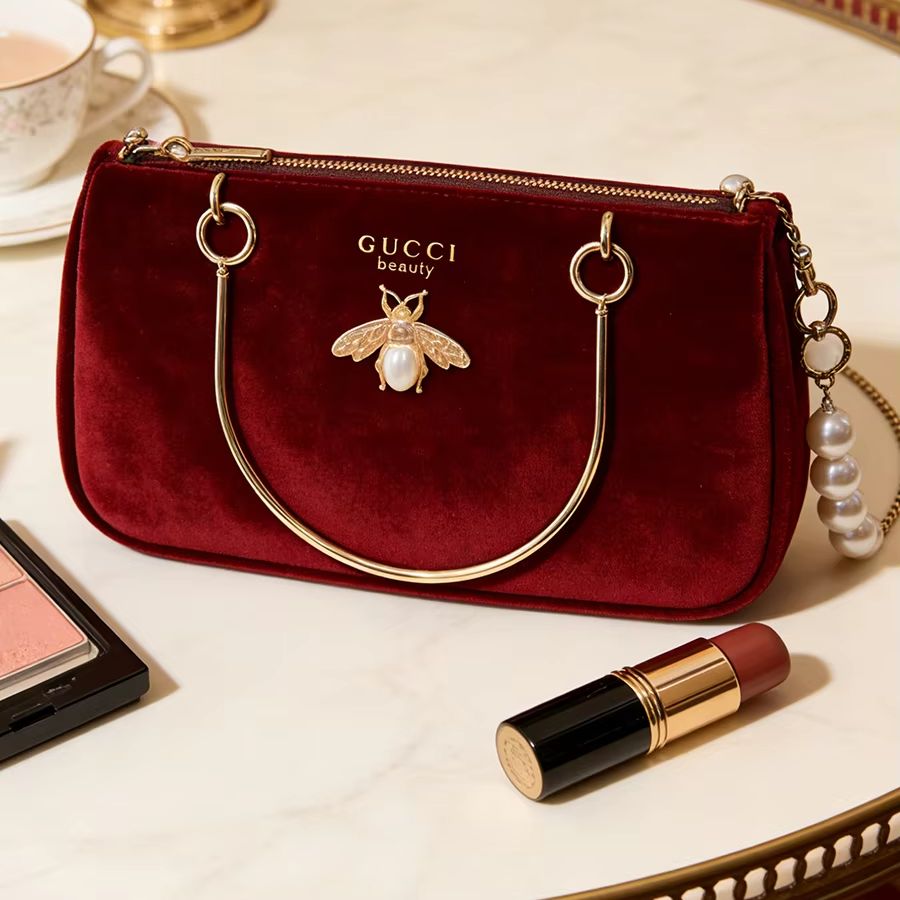 Ysl Beauty Makeup - Gucci Kadın Çantası Orta Boy Şarap
