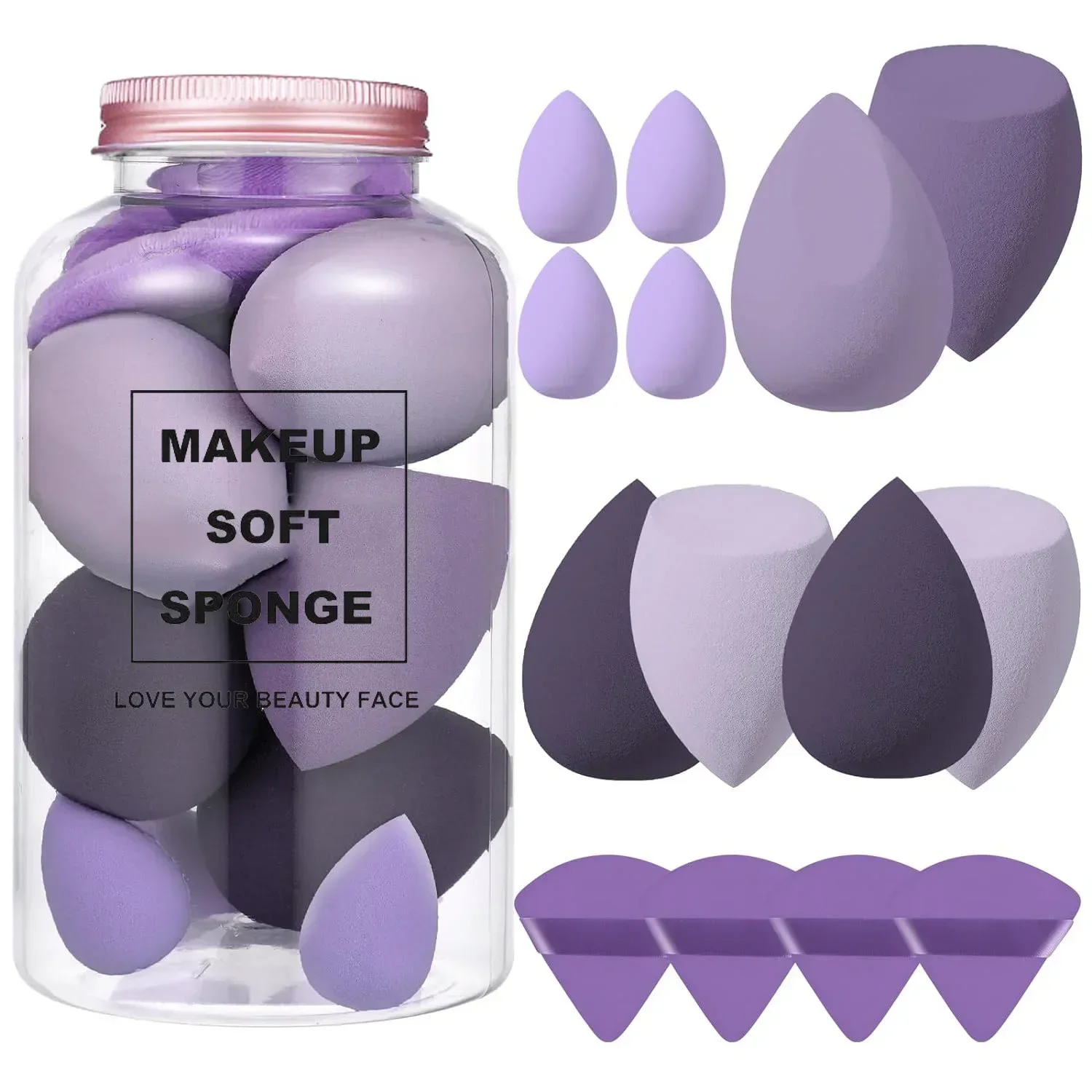 Beauty Blender In Makeup - 12/14 adet makyaj süngeri Blender güzellik