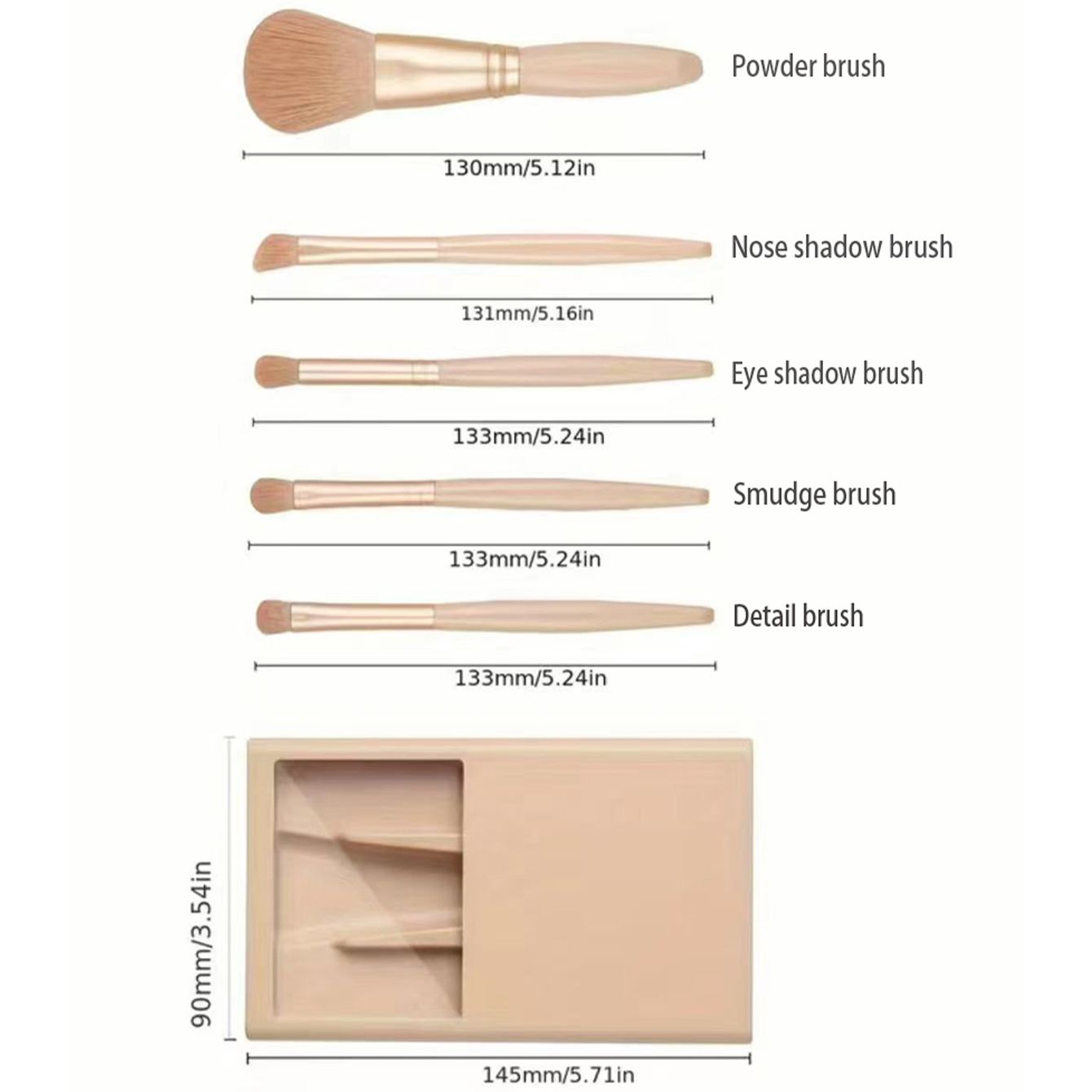 5 adet Kozmetik Fırça Seti Ayn - Beauty Flower Makeup incelemesi ve fiyatı