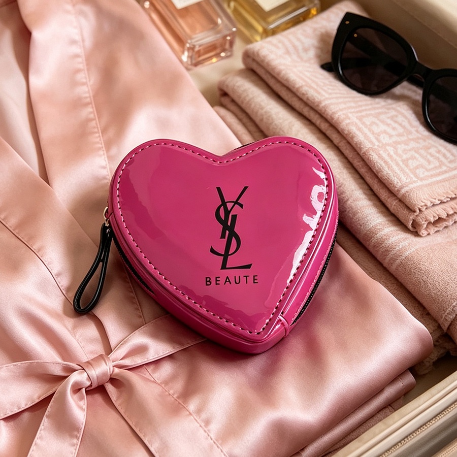 YSL Pembe Kalp Makyaj Çantası  - Ysl Beauty Makeup incelemesi ve fiyatı